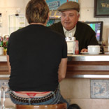 boy with gee string at the bar